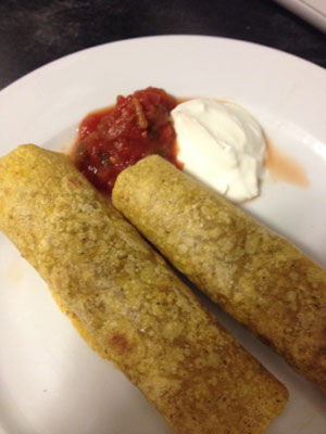 plated taquitos